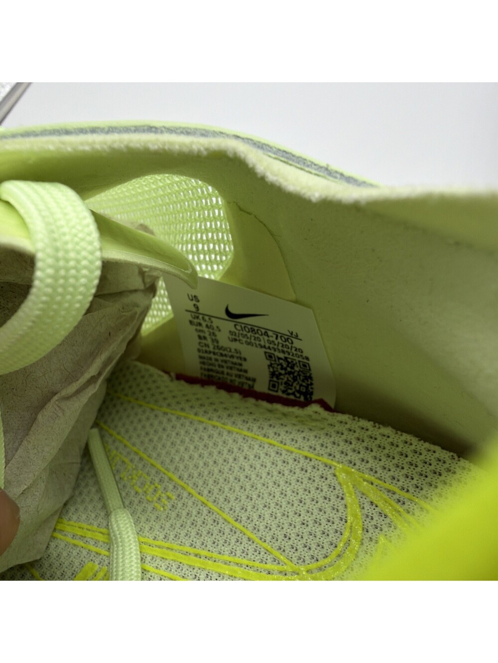 Size 9 - Nike Zoom Double Stacked Barely Volt W - Picture 9 of 11